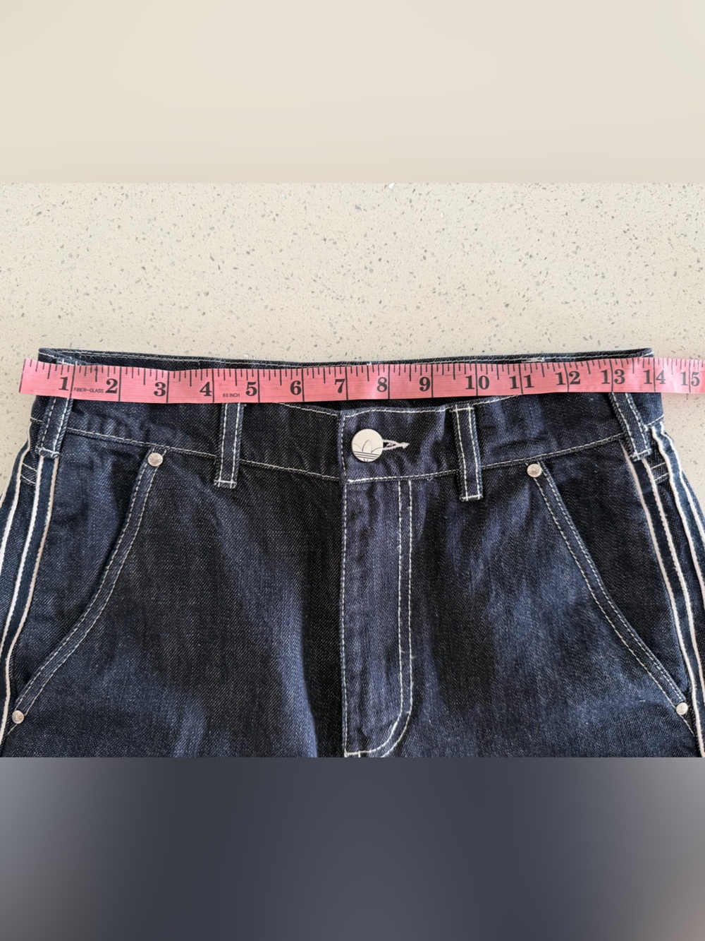 Adidas Workwear Men’s Dark Indigo Barrel Denim Carpenter Jeans - Relaxed Fit 28” - Picture 10 of 13